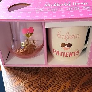 Wine glass & coffee mug set Fragile glass